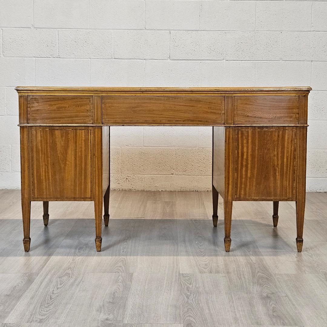 Vintage English Desk Leather Top For Sale 9