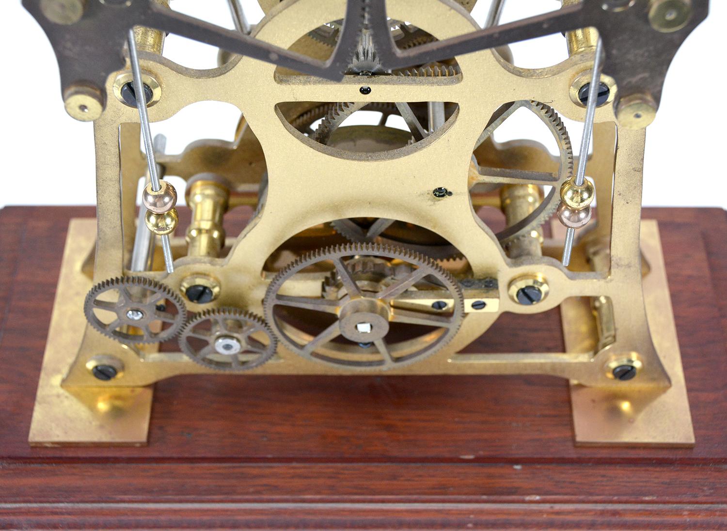 Vintage English Devon Harrison Grasshopper Double Pendulum Skeleton Sea Clock 4