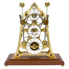 Vintage English Devon Harrison Grasshopper Double Pendulum Skeleton Sea Clock
