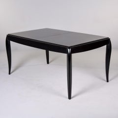 Vintage English Ebonised & Lacquered Butterfly Leaf Dining Table