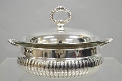 Vintage English Edwardian Silver Plated Covered Serving Dish By W&S Blackinton
