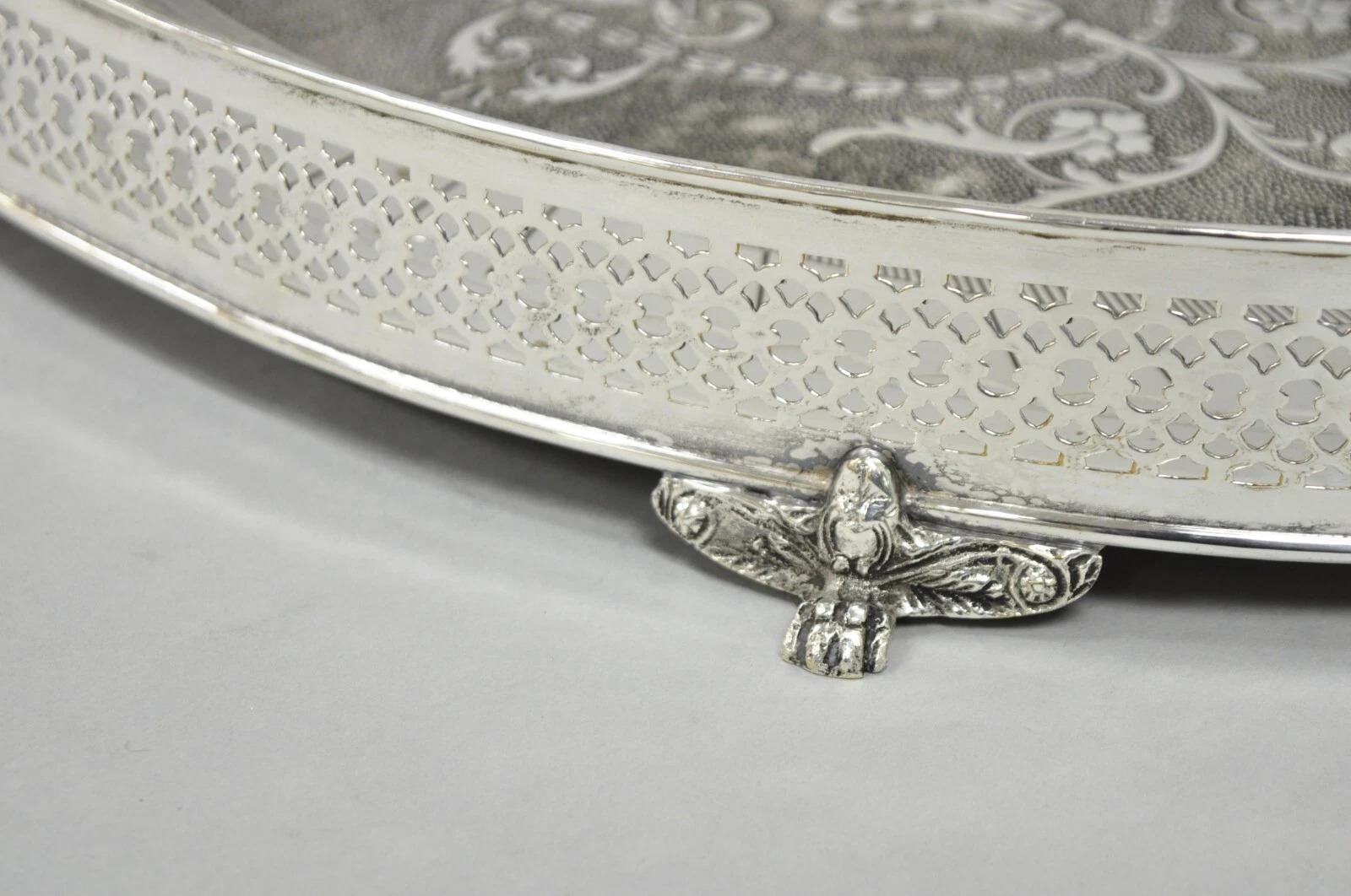 Vintage English Edwardian Style Oval Raised Gallery 21
