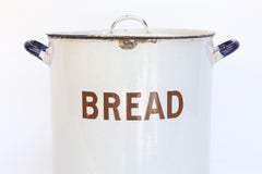 Vintage English Enamel Bread Bin