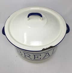 Vintage English Enamel Bread Bin