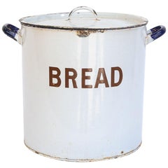 Vintage English Enamel Bread Bin