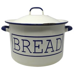 Vintage English Enamel Bread Bin