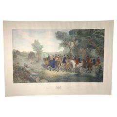 Vintage English Engraving Print after Richard Barrett Davis / Engraved F Bromley