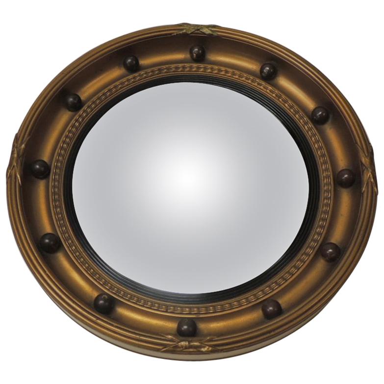 Vintage English Federal Style Bulls Eye Mirror