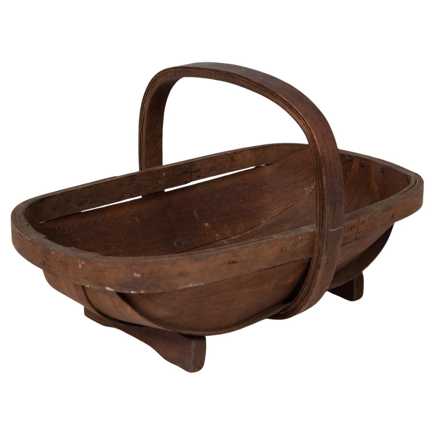 Panier de jardin anglais vintage, 20ème siècle