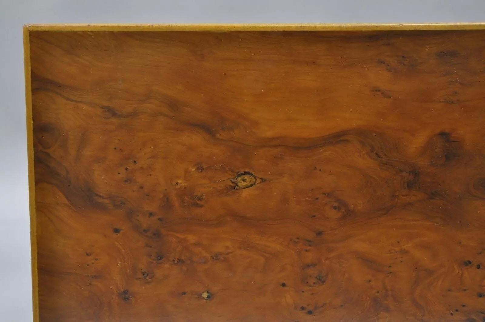 Englische Beistelltische aus Eibenholz im georgianischen Vintage-Stil aus Kunstbambus in Eibenholz, 3er-Set im Angebot 2