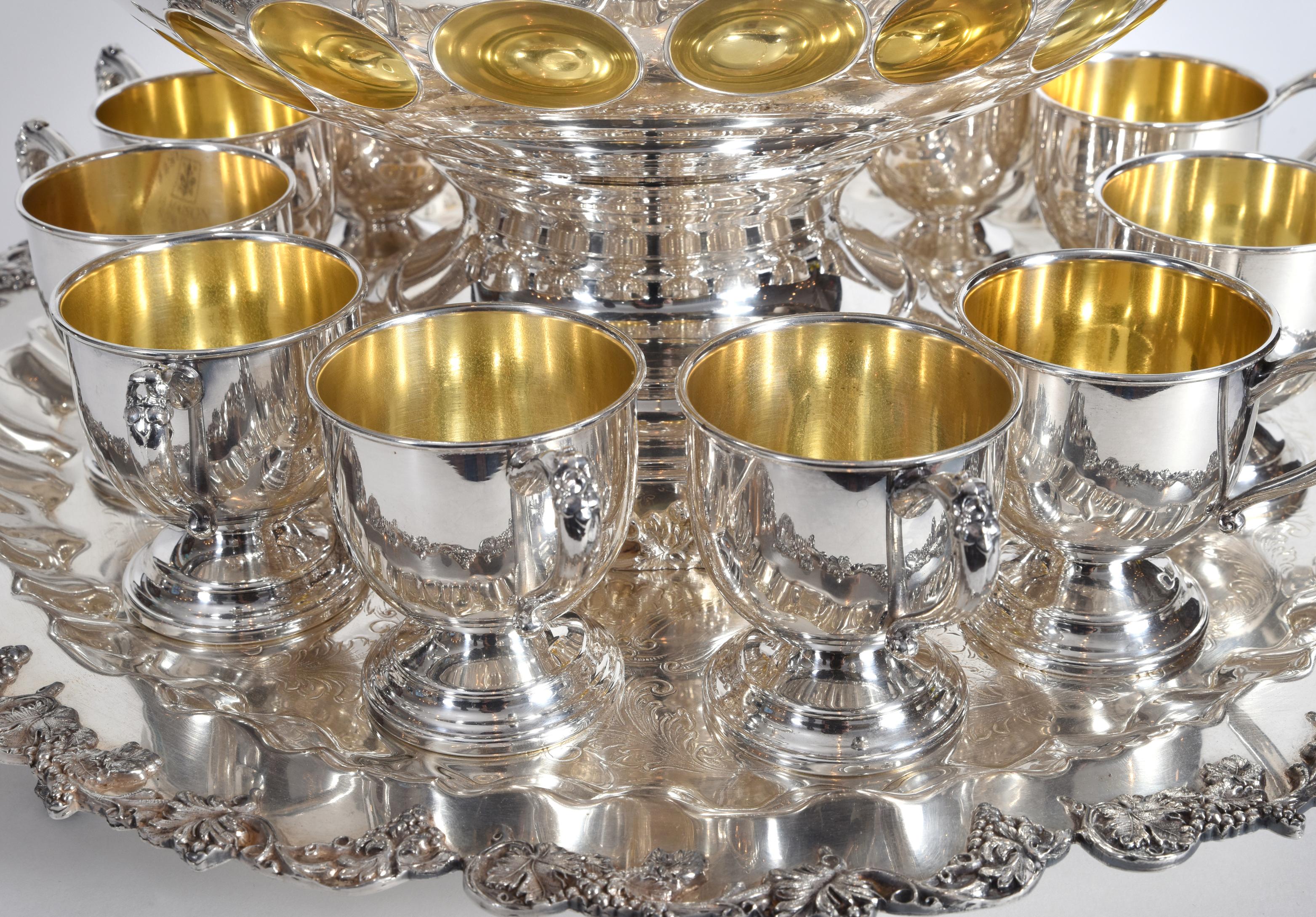 fb rogers silver punch bowl set