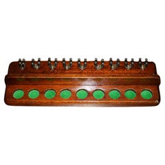 ViNTAGE ENGLISH HARDWOOD WALL MOUNTER SNOOKER POOL BILLIARDS CUE HOLDERS