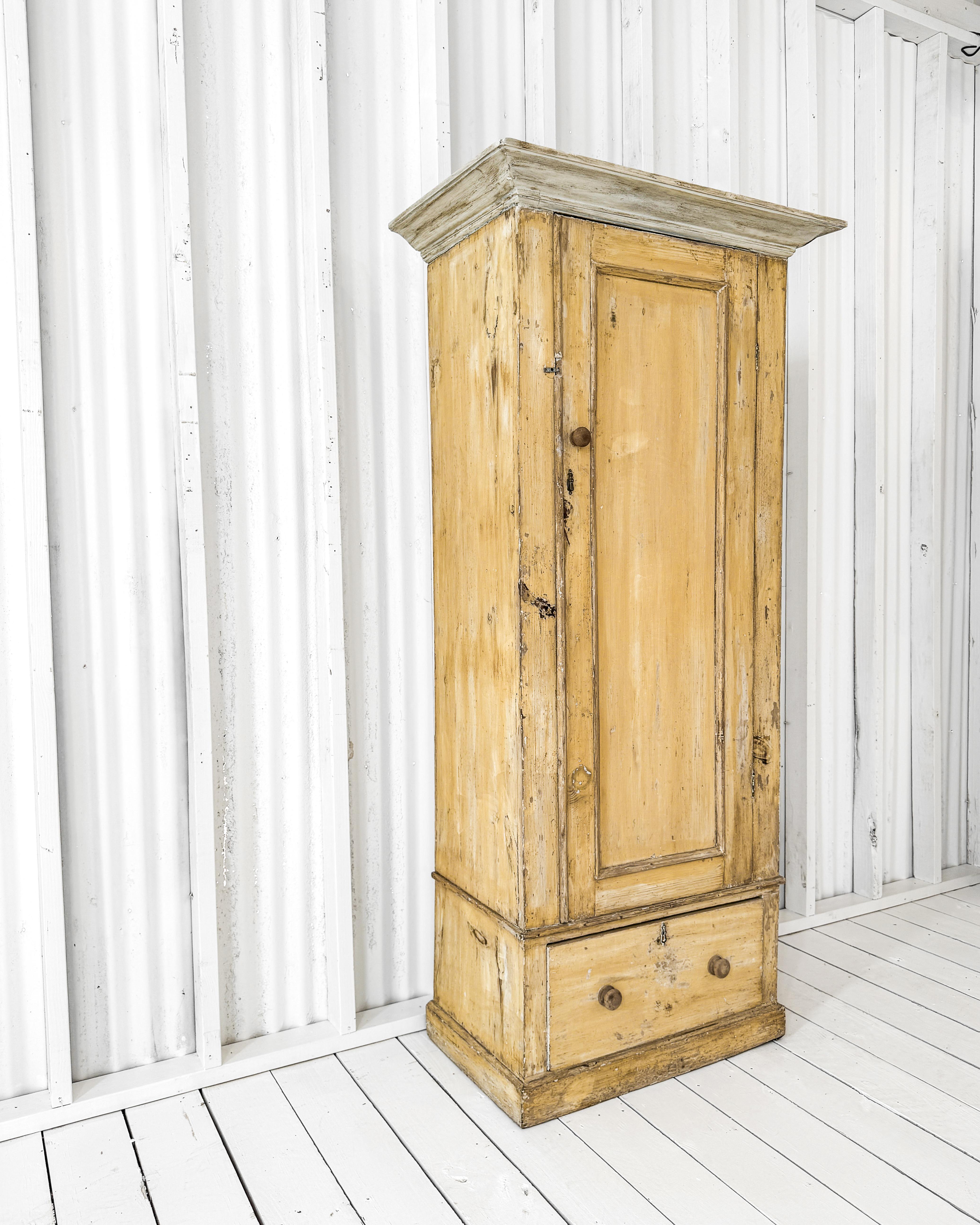 Wood Vintage English Housekeeper's Cupboard