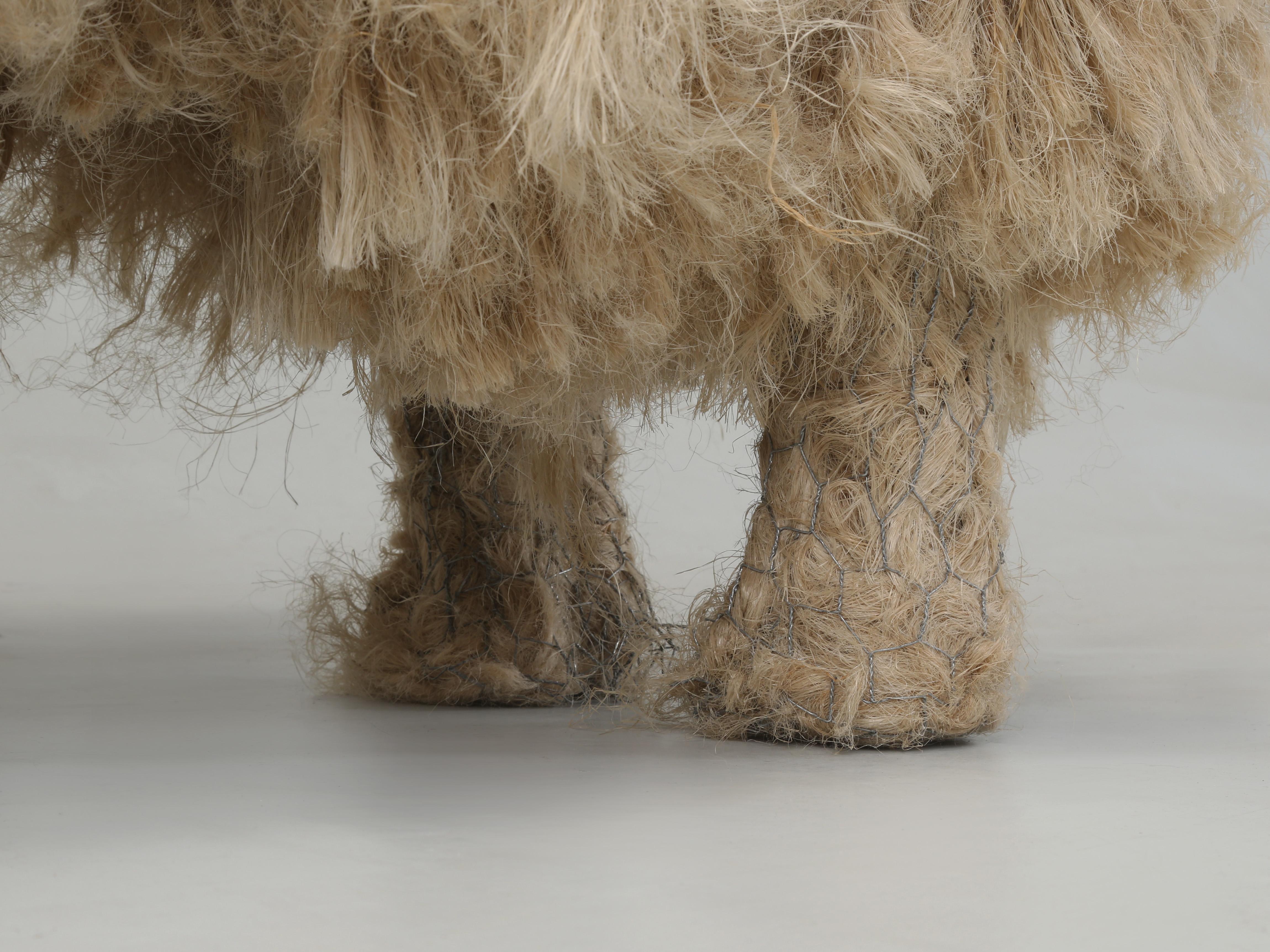 Vintage English Giant Sheep Sculpture from Hemp by Award Winning Female Artist For Sale 7