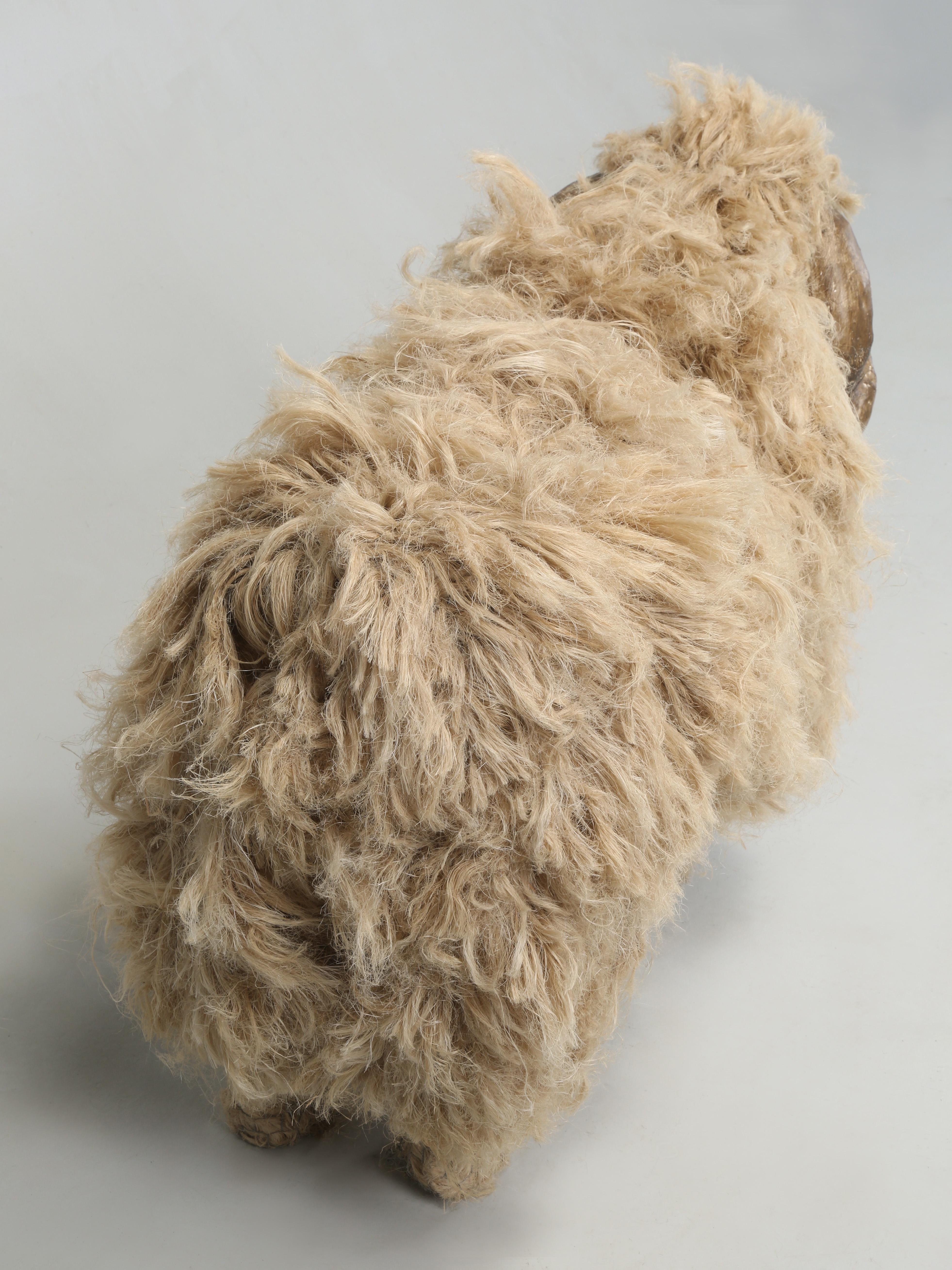 Vintage English Giant Sheep Sculpture from Hemp by Award Winning Female Artist For Sale 9