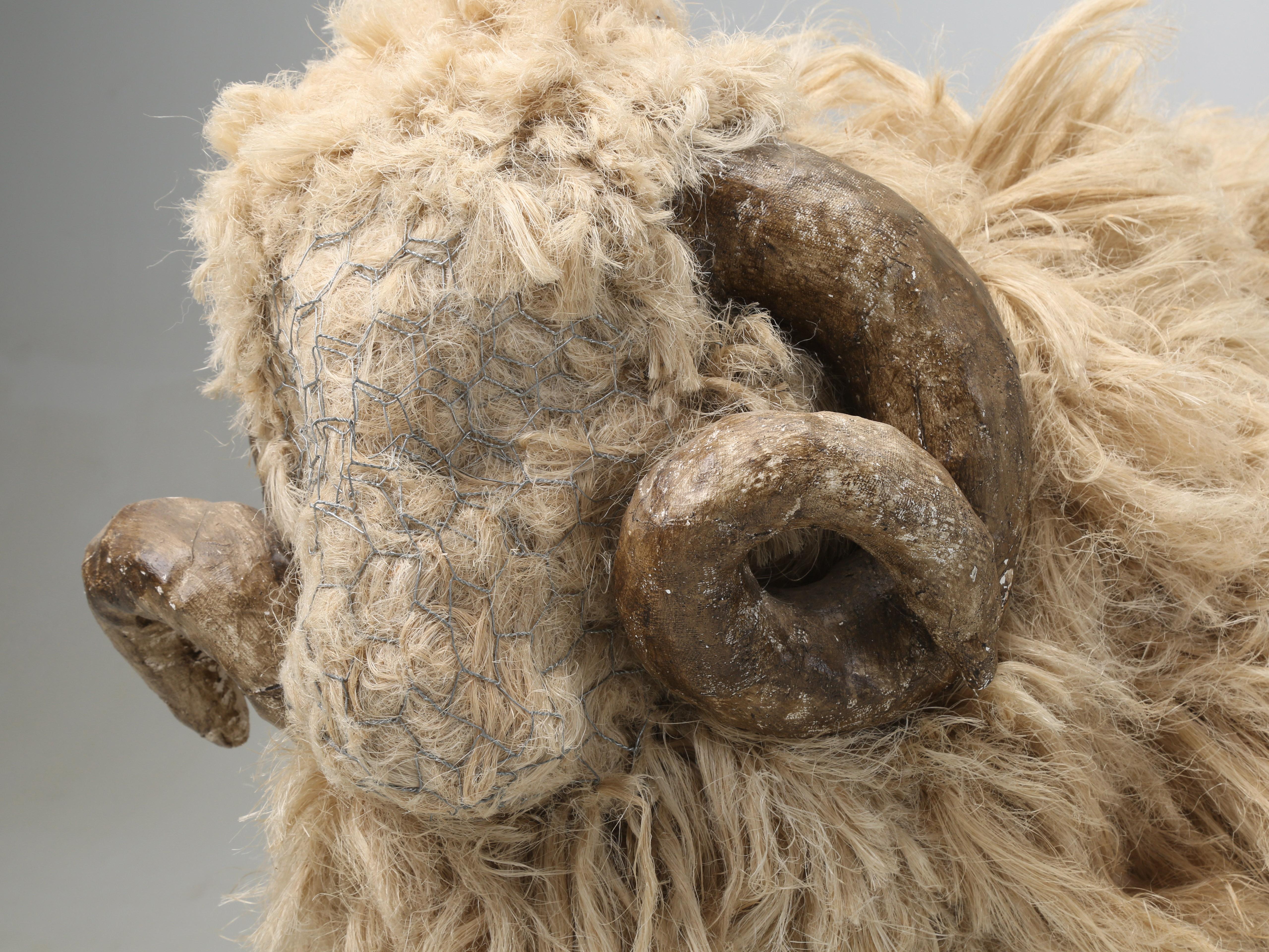 Vintage English Giant Sheep Sculpture from Hemp by Award Winning Female Artist For Sale 3