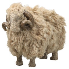Sculpture vintage anglaise de moutons géants à partir d'un ourlet par une artiste féminine primée