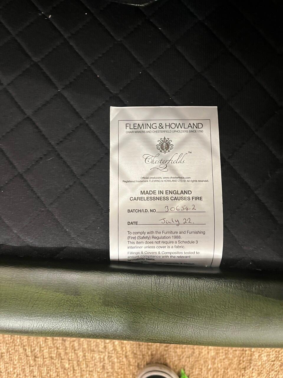 Vintage English Leather Chesterfield Sofa 2
