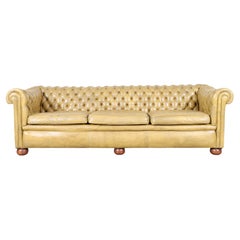 Vintage English Leather Chesterfield Sofa