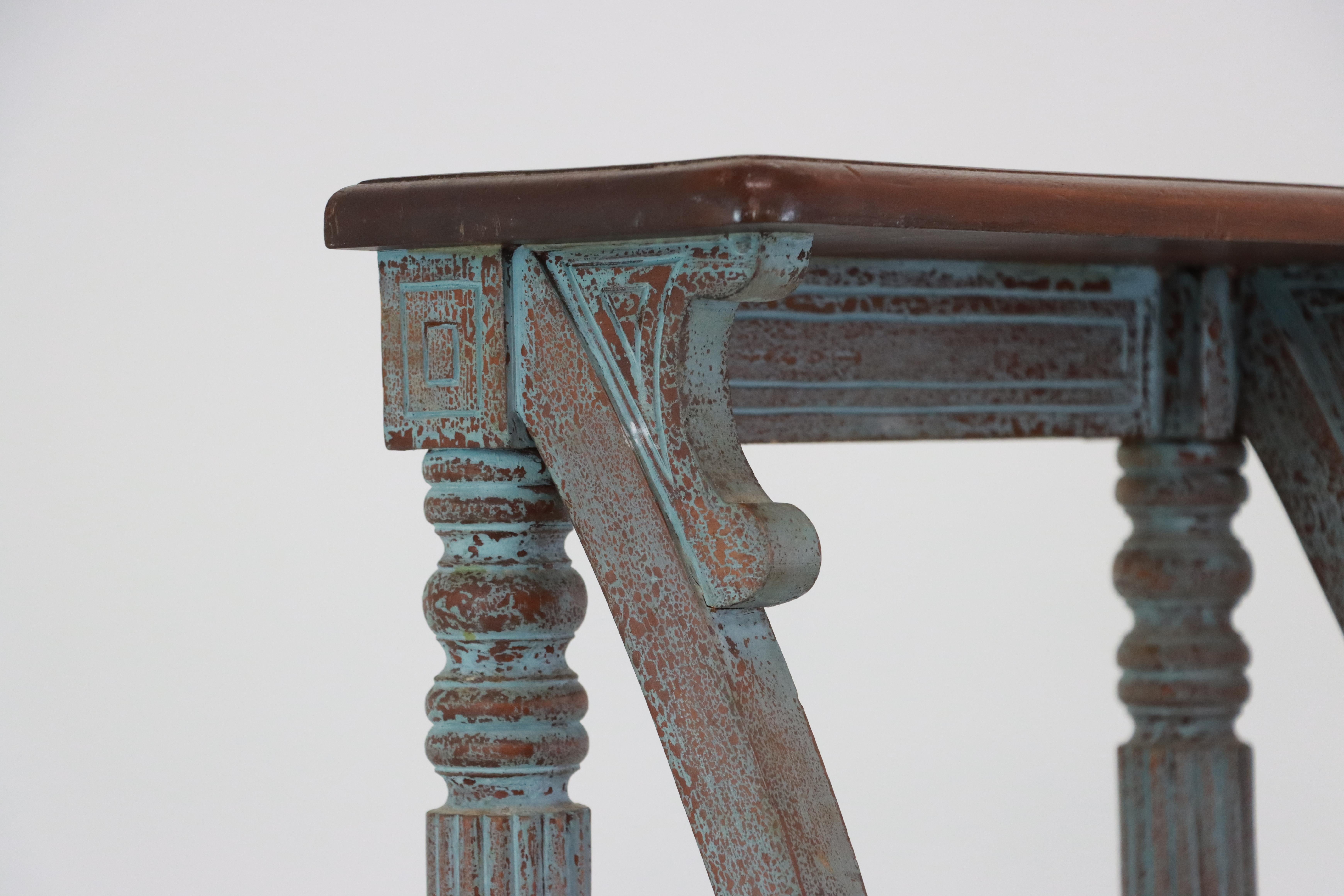 20th Century Vintage English Library Step Stool For Sale