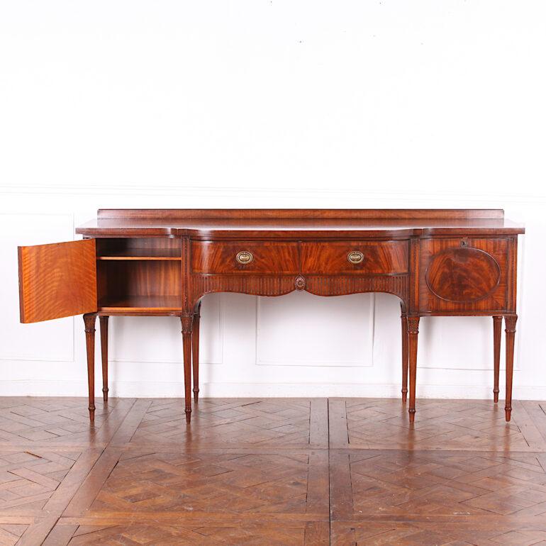 20th Century Vintage English-Made Sheraton Style Mahogany Sideboard