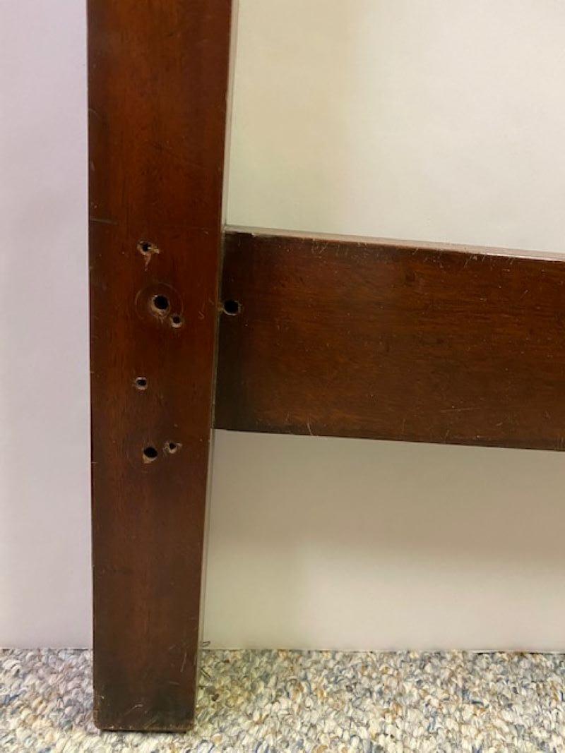 Vintage English Made Mahogany Chippendale Style 4 Chairback King Size Headboard  For Sale 1