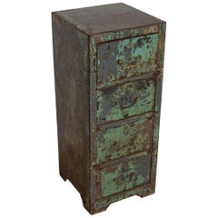 Vintage English Metal Filing Cabinet