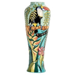 Vintage English Moorcroft Limited Edition Vase with Toucan