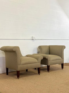 Vintage English Napoleon Edwin Lutyens Armchairs – a Pair