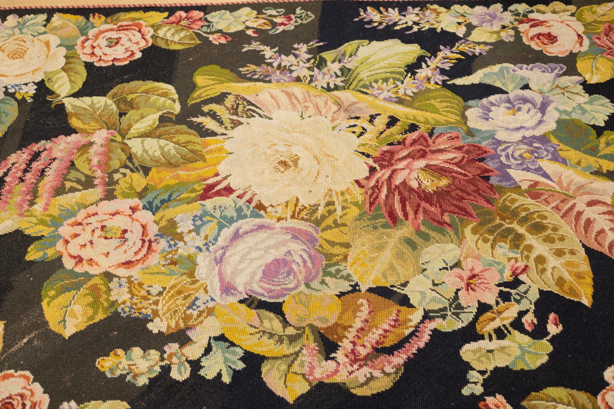 French Vintage English Needle Point 5'0