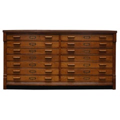 Vintage English Oak Apothecary Cabinet, 1930s