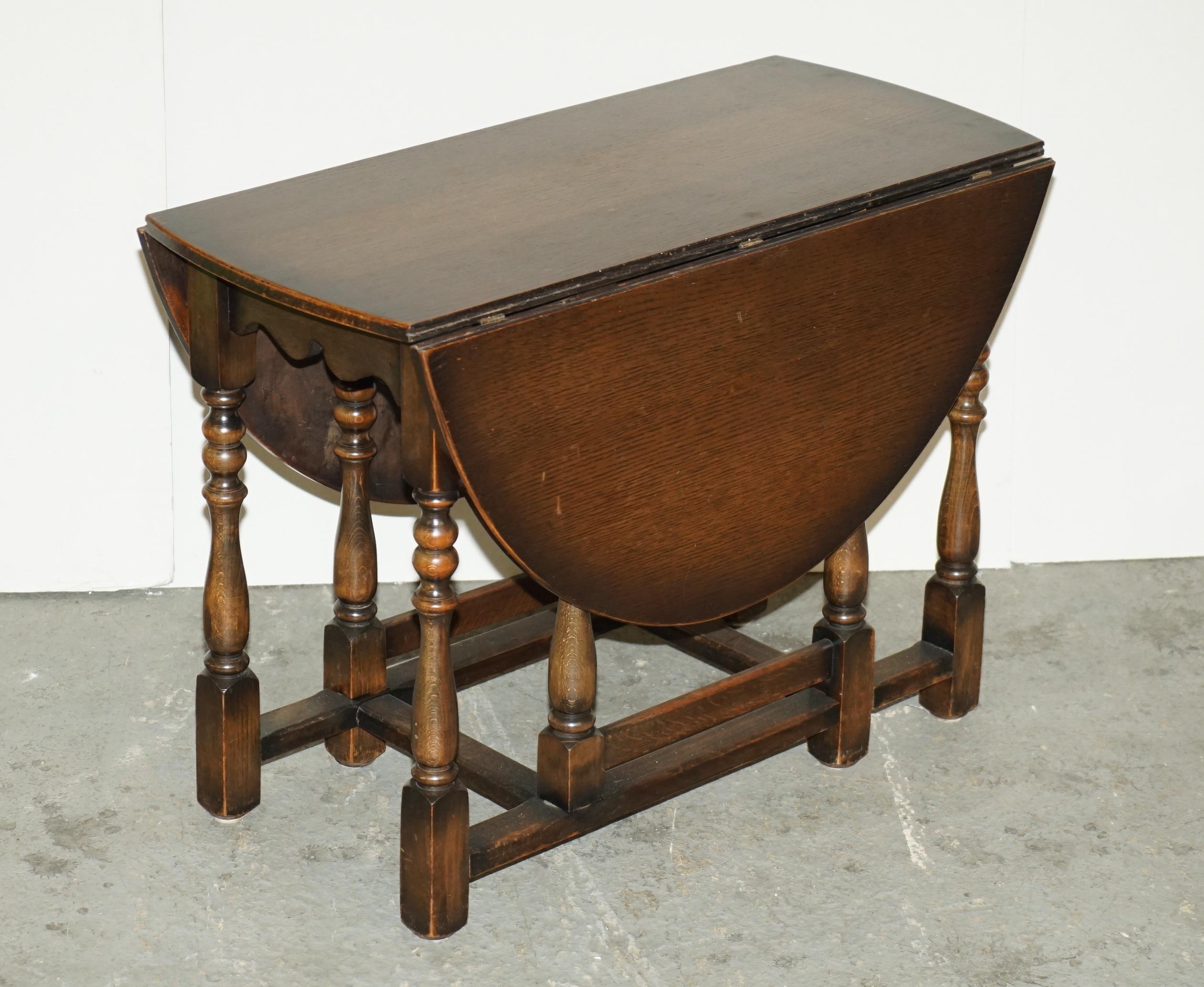 All Vintage Antiques is delighted to offer for sale this lovely vintage English Oak gateleg dining table that extends

Please note the delivery fee listed is just a guide, it covers within the M25 only for the UK and local Europe only for