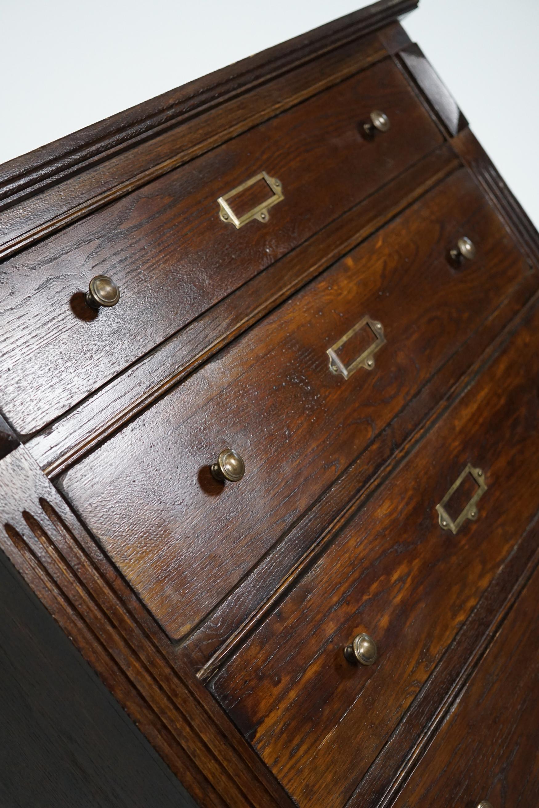 Vintage English Oak Filing Cabinet 5