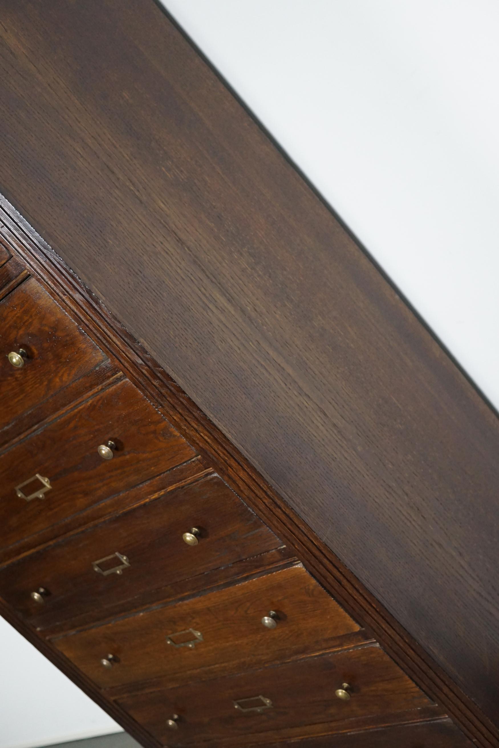 Vintage English Oak Filing Cabinet 7