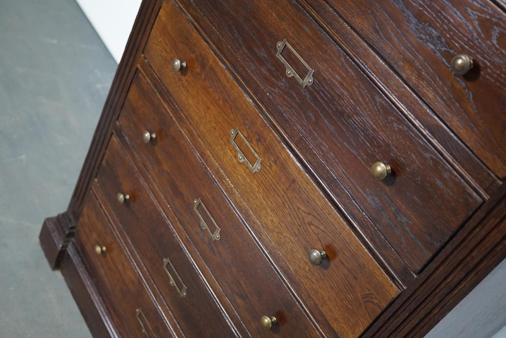 Late 20th Century Vintage English Oak Filing Cabinet