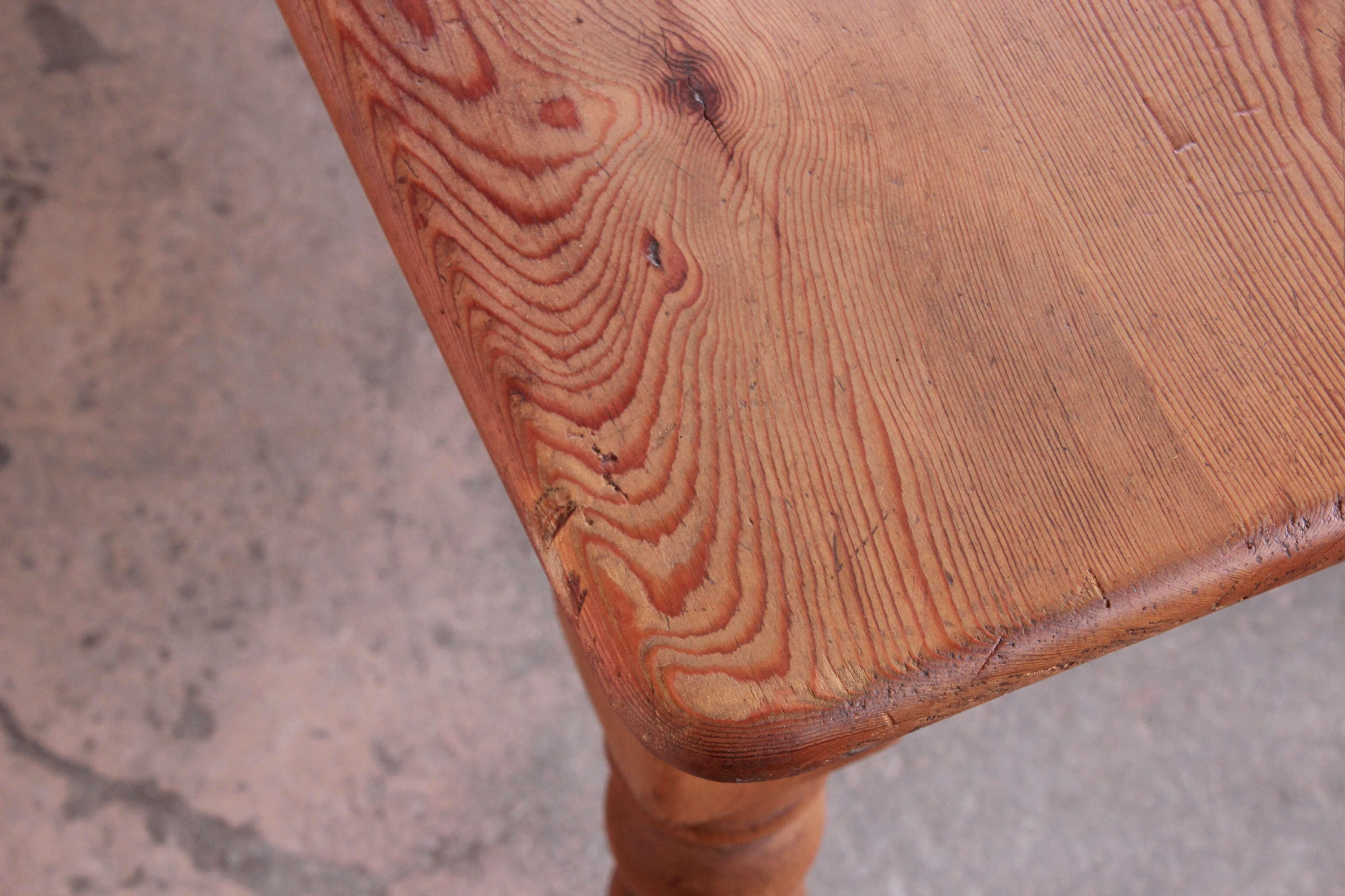 Vintage English Pine Harvest Table 1