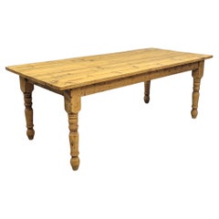 Vintage English Pine Rustic Farmhouse Table