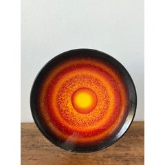 Plato de cerámica esmaltada Poole inglés vintage