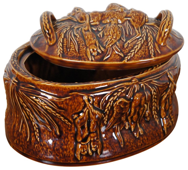 Vintage English Portmeirion 3 Oven to Table Lidded Casserole Hunt Game