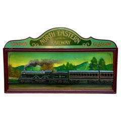 Cartel Vintage Pub Inglés Tren del Noreste 3D