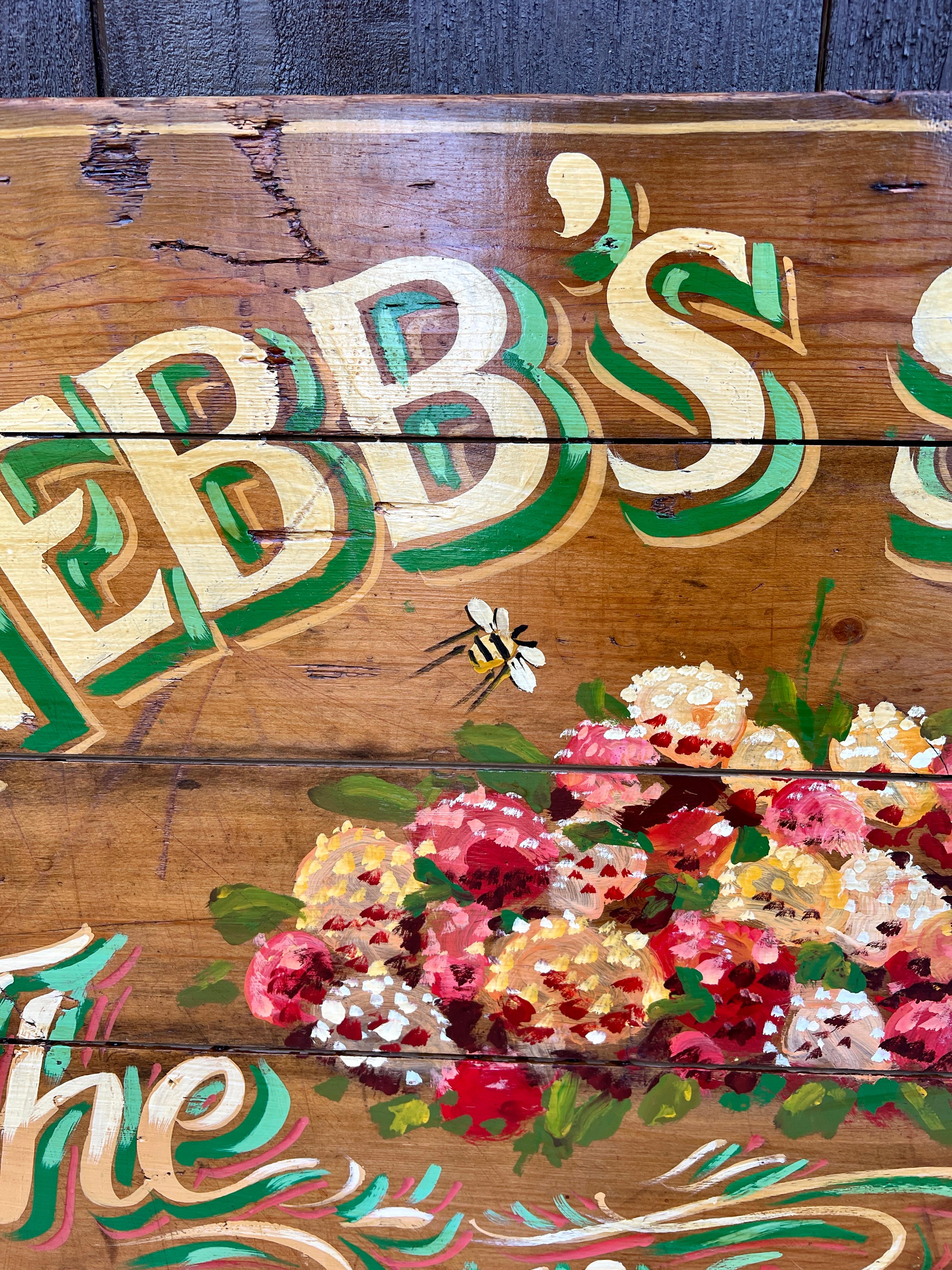 Signe de pub anglaise intitulée « Webb's Seeds The Potting Shed » en vente 2