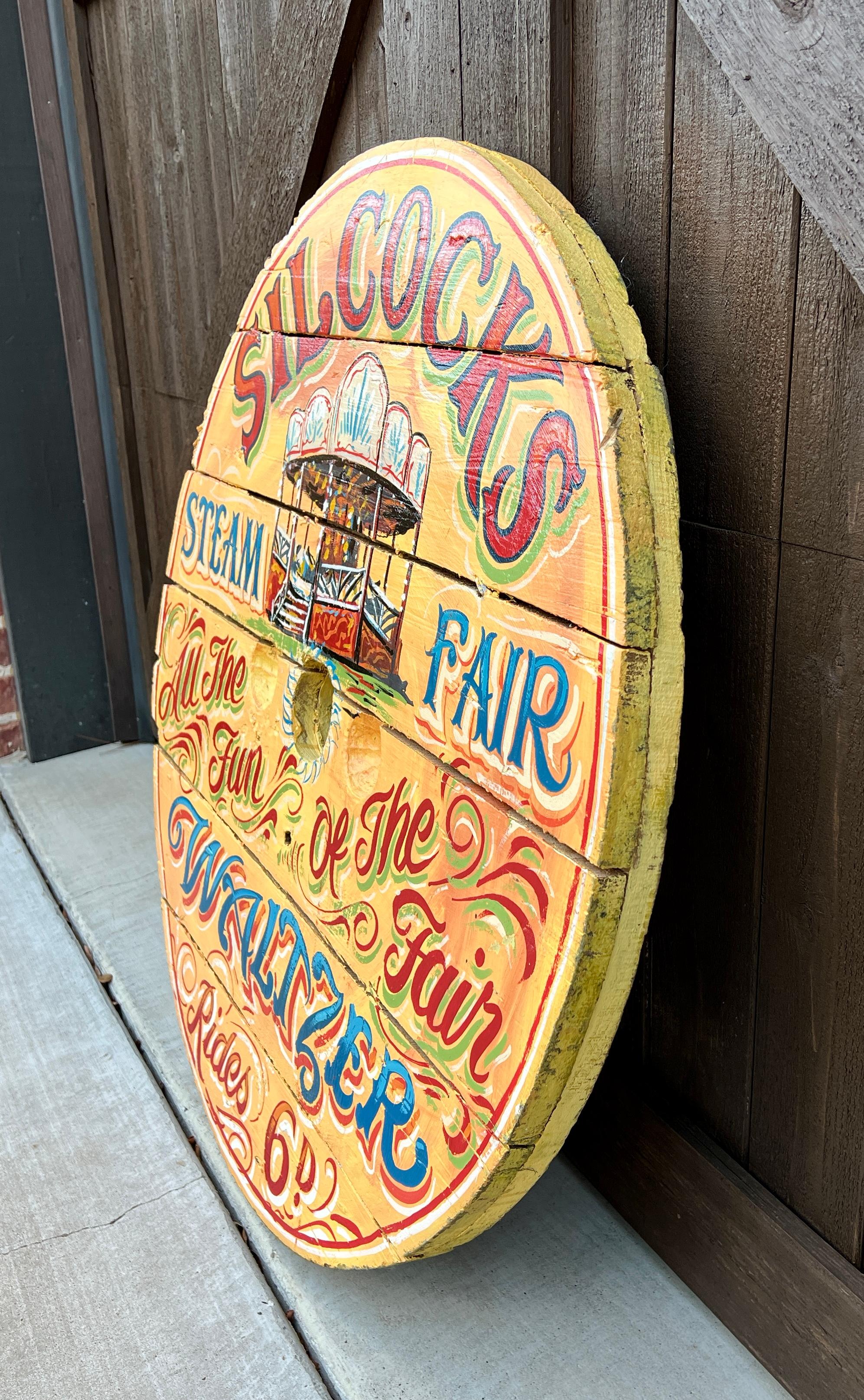 Vintage English Pub Sign Silcocks Steam Fair Waltzer 3