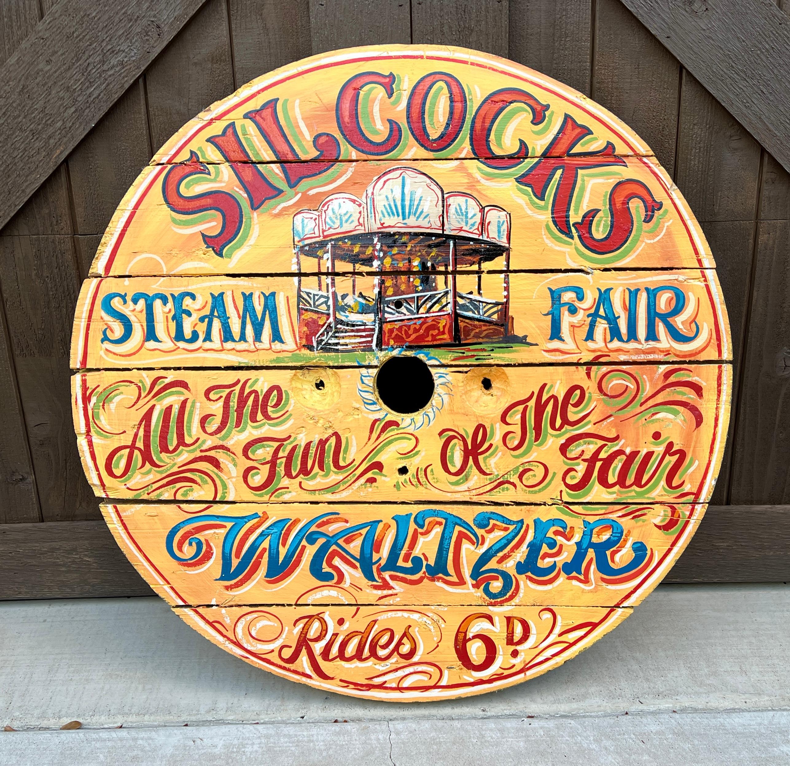 English Vintage to Newer Hanging Pub Sign ~~Silcocks Steam Fair~~Waltzer

36