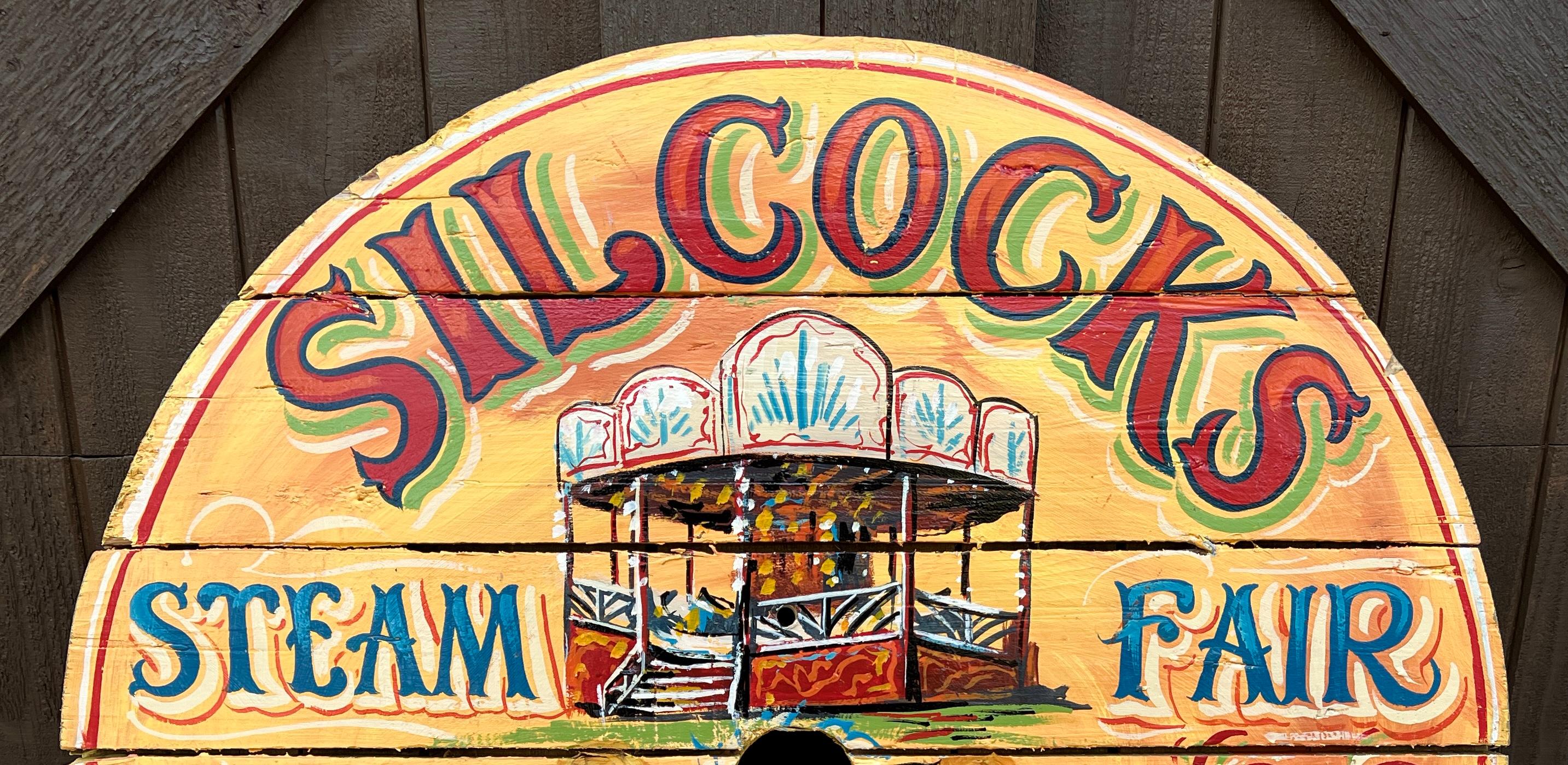 Wood Vintage English Pub Sign Silcocks Steam Fair Waltzer