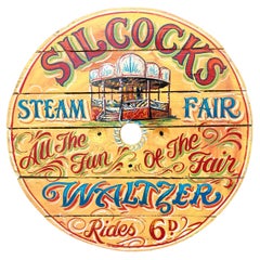 Vintage English Pub Sign Silcocks Steam Fair Waltzer