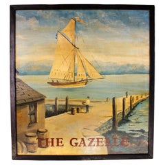 Vintage English Pub Sign "The Gazelle"