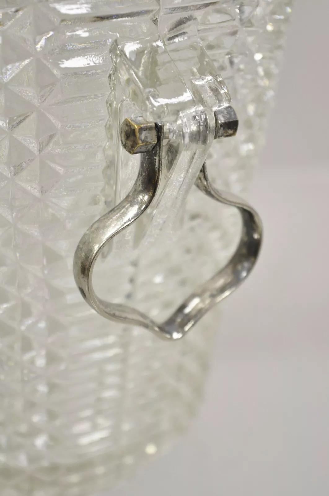 Englischer versilberter Champagner-/Kühler-/Eiskübel aus Kristallglas im Regency-Stil im Angebot 3