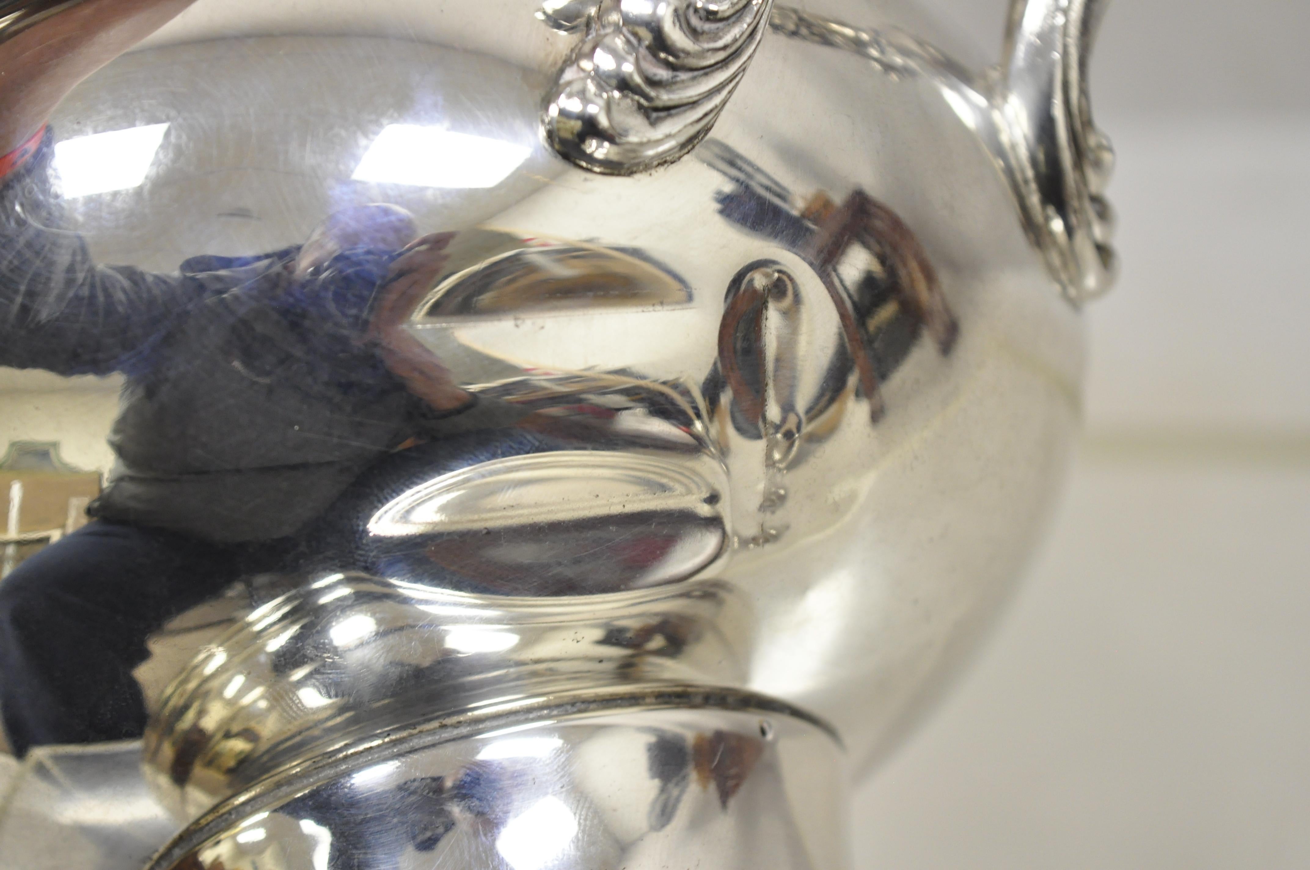 Vintage English Regency Silver Plate Trophy Urn Twin Handle Champagne Ice Bucket 2