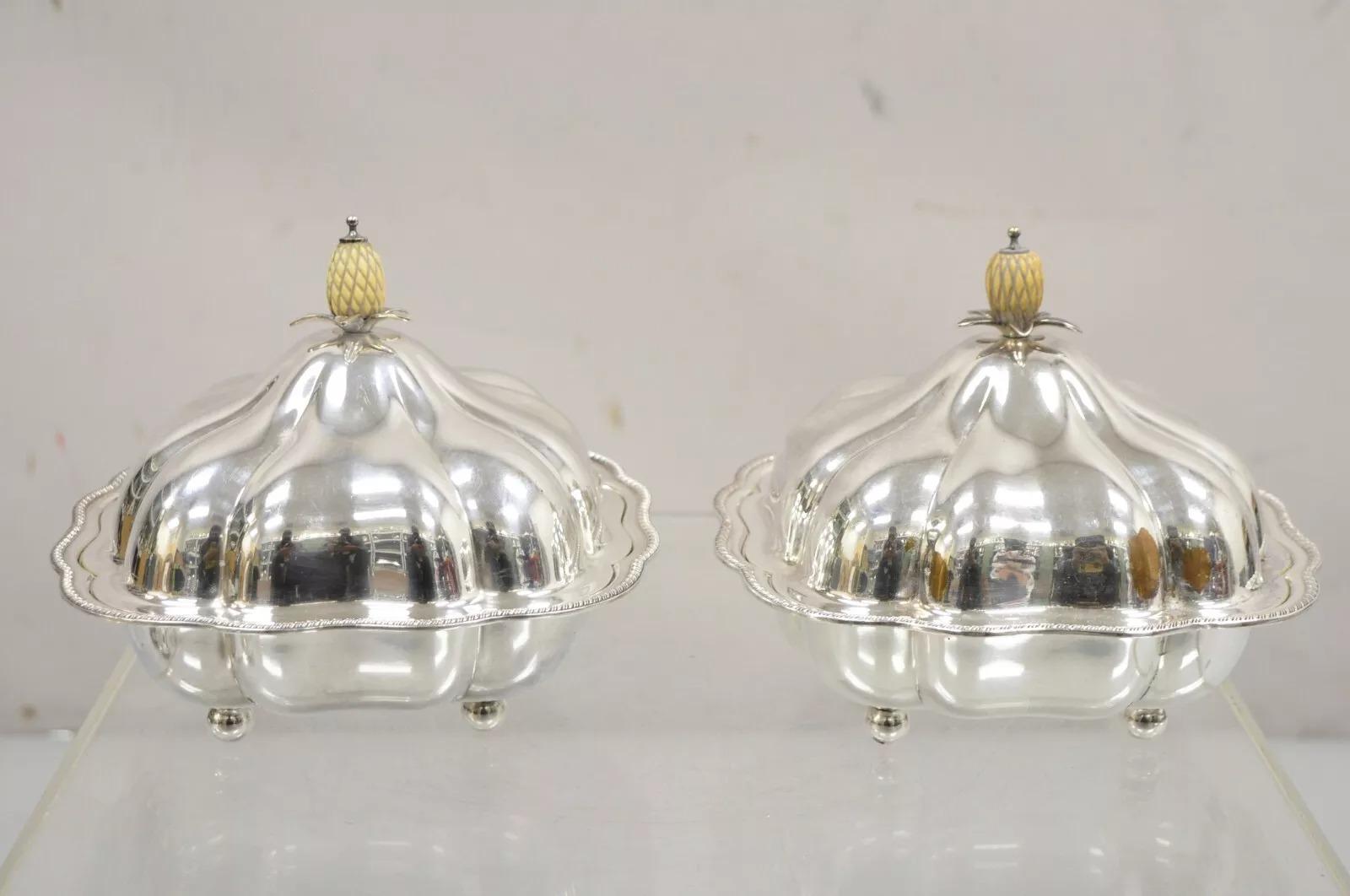 Plato Cubierto Festoneado de la Regencia Inglesa - Pareja en venta 6