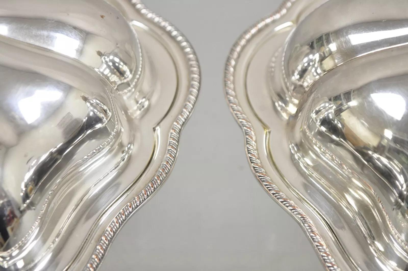 Plato Cubierto Festoneado de la Regencia Inglesa - Pareja Chapado en plata en venta
